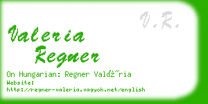 valeria regner business card